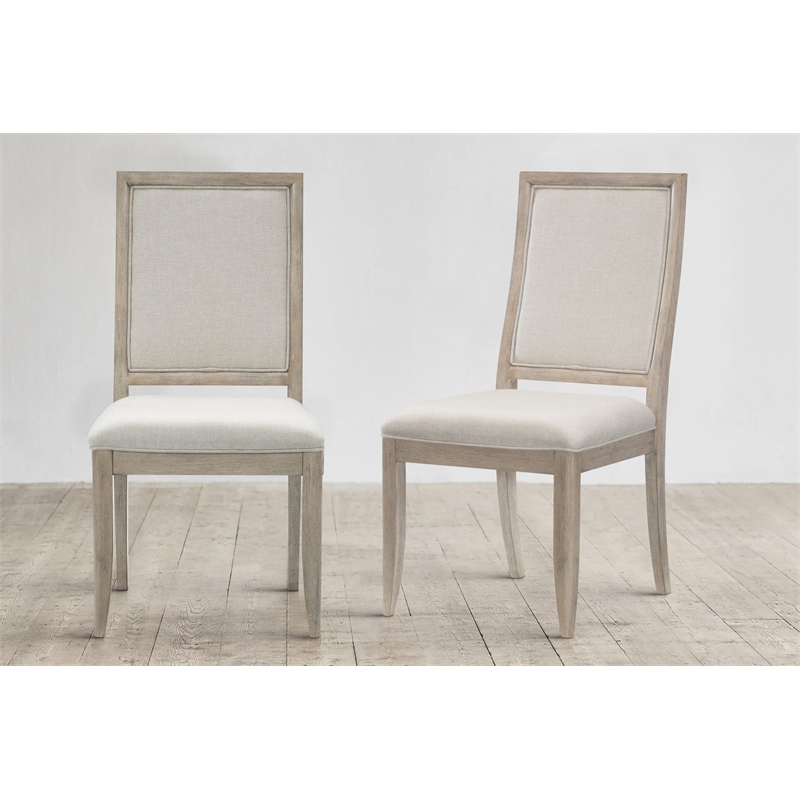 Lexicon Mckewen Contemporary Wood Dining Room Side Chair in Gray (Set of 2)