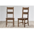 Lexicon Solid Wood Dining Room Side Chair in Burnished Brown (Set of 2)