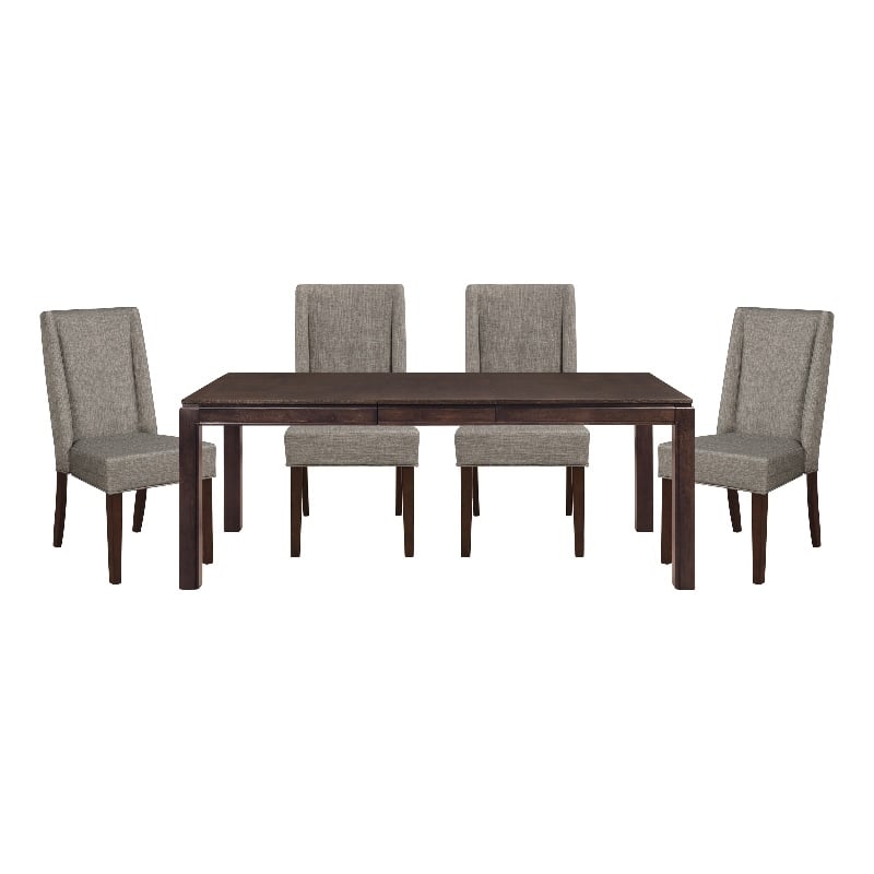 Lexicon Kavanaugh 5-Piece Contemporary Wood and MDF Board Dining Set in Espresso