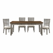 Lexicon 5-Piece Contemporary Wood and MDF Board Dining Set in Gray