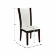 Lexicon Wood and Faux Leather Dining Room Side Chair in Espresso (Set of 2)