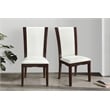 Lexicon Wood and Faux Leather Dining Room Side Chair in Espresso (Set of 2)