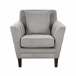 Lexicon Adore Solid Wood and Velvet Upholstered Accent Chair in Gray