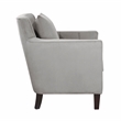 Lexicon Adore Solid Wood and Velvet Upholstered Accent Chair in Gray