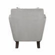 Lexicon Adore Solid Wood and Velvet Upholstered Accent Chair in Gray