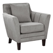 Lexicon Adore Solid Wood and Velvet Upholstered Accent Chair in Gray