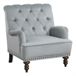 Lexicon Holland Park Fabric Upholstered Accent Chair in Gray Color