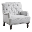 Lexicon Holland Park Fabric Upholstered Accent Chair in Gray Striped Pattern