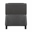 Lexicon Berenson Faux Leather Upholstered Push Back Recliner in Gray Color