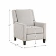 Lexicon Banks Fabric Upholstered Push Back Recliner in Sand Color
