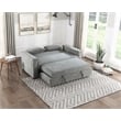 Lexicon Alta Fabric Upholstered Convertible Sofa with Pull Out Bed in Gray Color