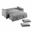 Lexicon Alta Fabric Upholstered Convertible Sofa with Pull Out Bed in Gray Color