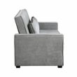 Lexicon Alta Fabric Upholstered Convertible Sofa with Pull Out Bed in Gray Color