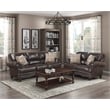 Lexicon Milford Breathable Faux Leather Upholstered Loveseat in Brown