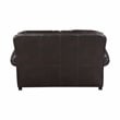 Lexicon Milford Breathable Faux Leather Upholstered Loveseat in Brown