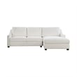 Lexicon Zayden 2-Piece Plywood and Fabric Sectional with Right Chaise in Ivory
