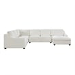 Lexicon Zayden 4-Piece Plywood and Fabric Sectional with Right Chaise in Ivory