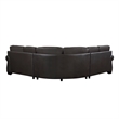 Lexicon Wareham 3-Piece Traditional Plywood and Leather Sectional in Brown