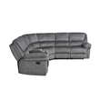 Lexicon Muirfield 3-Piece Plywood and Fabric Reclining Sectional in Gray