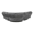 Lexicon Muirfield 3-Piece Plywood and Fabric Reclining Sectional in Gray