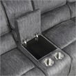 Lexicon Muirfield 3-Piece Plywood and Fabric Reclining Sectional in Gray
