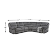 Lexicon Muirfield 3-Piece Plywood and Fabric Reclining Sectional in Gray