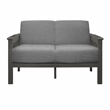 Lexicon Lewiston Textured Fabric 2-Piece Upholstered Sofa Set in Gray
