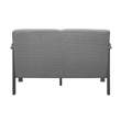 Lexicon Lewiston Textured Fabric 2-Piece Upholstered Sofa Set in Gray