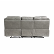 Lexicon Aram Faux Leather 2-Piece Upholstered Manual Reclining Sofa Set in Gray