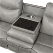 Lexicon Aram Faux Leather 2-Piece Upholstered Manual Reclining Sofa Set in Gray