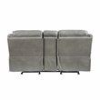 Lexicon Aram Faux Leather 2-Piece Upholstered Manual Reclining Sofa Set in Gray