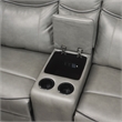 Lexicon Aram Faux Leather 2-Piece Upholstered Manual Reclining Sofa Set in Gray