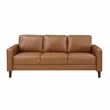 Lexicon Malcolm Faux Leather 2-Piece Upholstered Sofa Set in Brown