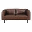 Lexicon Soren Leather 2-Piece Upholstered Sofa Set in Brown