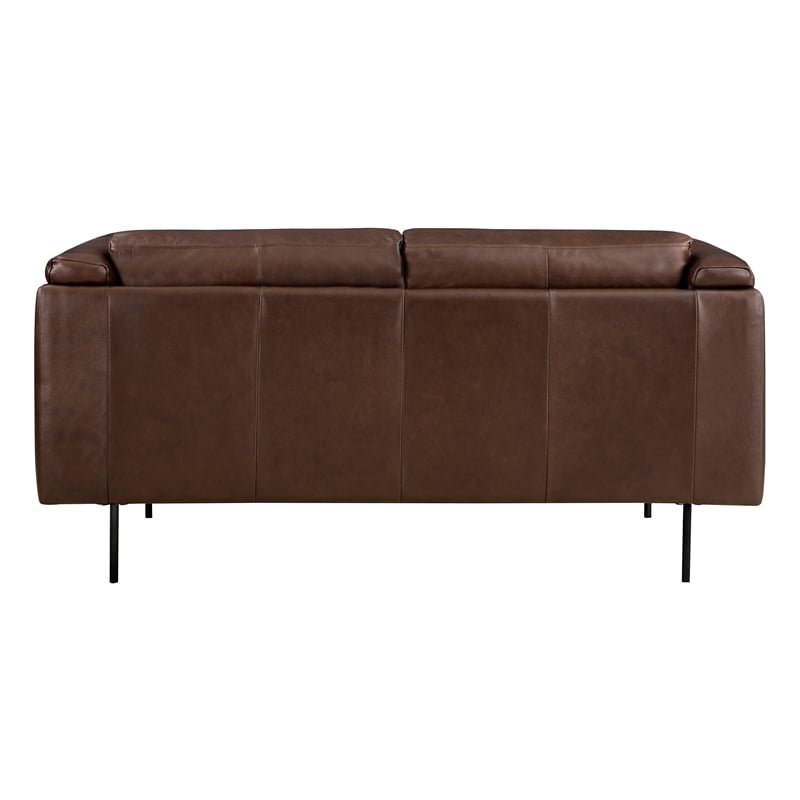 Lexicon Soren Leather 2-Piece Upholstered Sofa Set in Brown