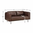 Lexicon Soren Leather 2-Piece Upholstered Sofa Set in Brown
