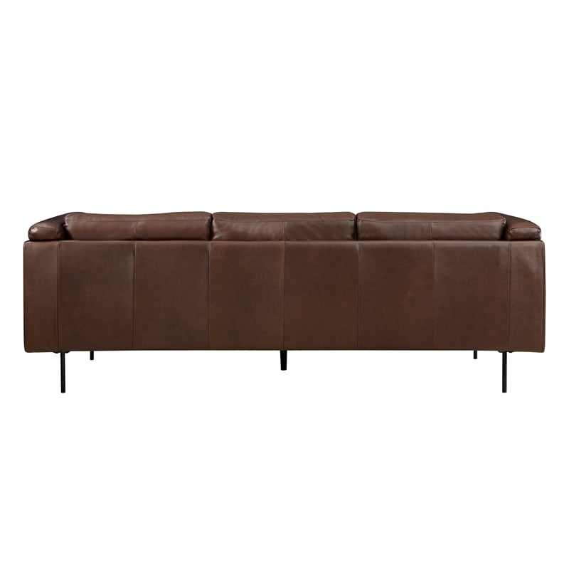 Lexicon Soren Leather 2-Piece Upholstered Sofa Set in Brown