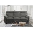 Lexicon Clifton Microfiber 2-Piece Upholstered Manual Reclining Sofa Set in Gray