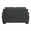Lexicon Holleman Textured Fabric 2-Piece Upholstered Sofa Set in Dark Gray