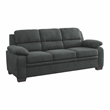 Lexicon Holleman Textured Fabric 2-Piece Upholstered Sofa Set in Dark Gray
