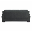 Lexicon Holleman Textured Fabric 2-Piece Upholstered Sofa Set in Dark Gray