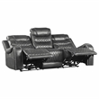 Lexicon Putnam 2-Piece Upholstered Power Reclining Sofa Set in Gray