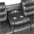 Lexicon Putnam 2-Piece Upholstered Power Reclining Sofa Set in Gray