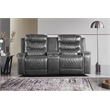 Lexicon Putnam 2-Piece Upholstered Manual Reclining Sofa Set in Gray