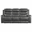 Lexicon Putnam 2-Piece Upholstered Manual Reclining Sofa Set in Gray