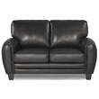Lexicon Rubin Faux Leather 2-Piece Upholstered Sofa Set in Black