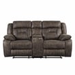 Lexicon Madrona Microfiber 2-Piece Manual Reclining Sofa Set in Dark Brown