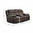 Lexicon Madrona Microfiber 2-Piece Manual Reclining Sofa Set in Dark Brown