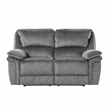 Lexicon Muirfield Microfiber 2-Piece Manual Reclining Sofa Set in Gray