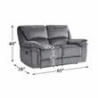 Lexicon Muirfield Microfiber 2-Piece Manual Reclining Sofa Set in Gray